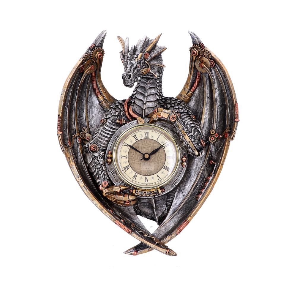 Steampunk Drachen-Wanduhr Drago