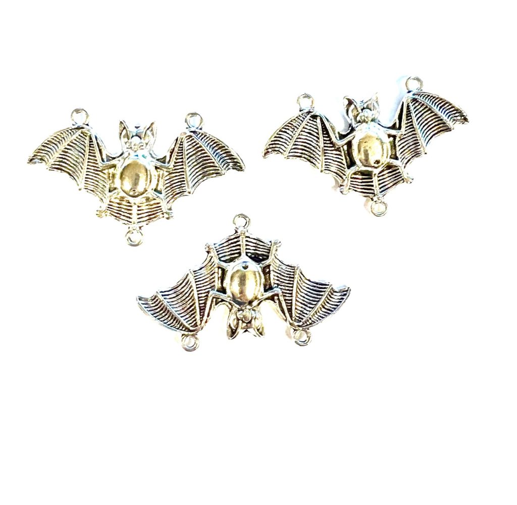 Steampunk Kettenanhänger Fledermaus, 3er Set