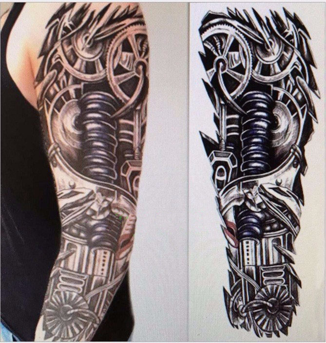 Steampunk Tattoo Gear arm