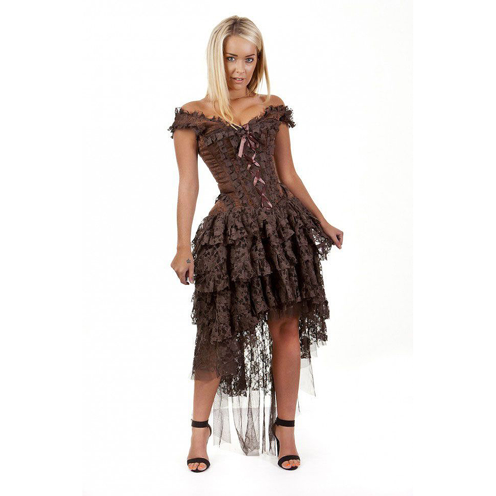 Steampunk Damen Korsettkleid Ruby – auch für grosse Grössen!