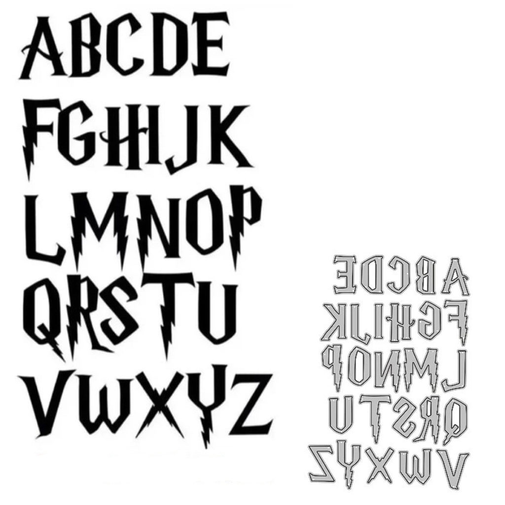 Steampunk Stanzschablone Alphabet