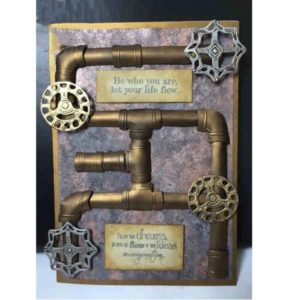 Steampunk Stanzschablone Rohre