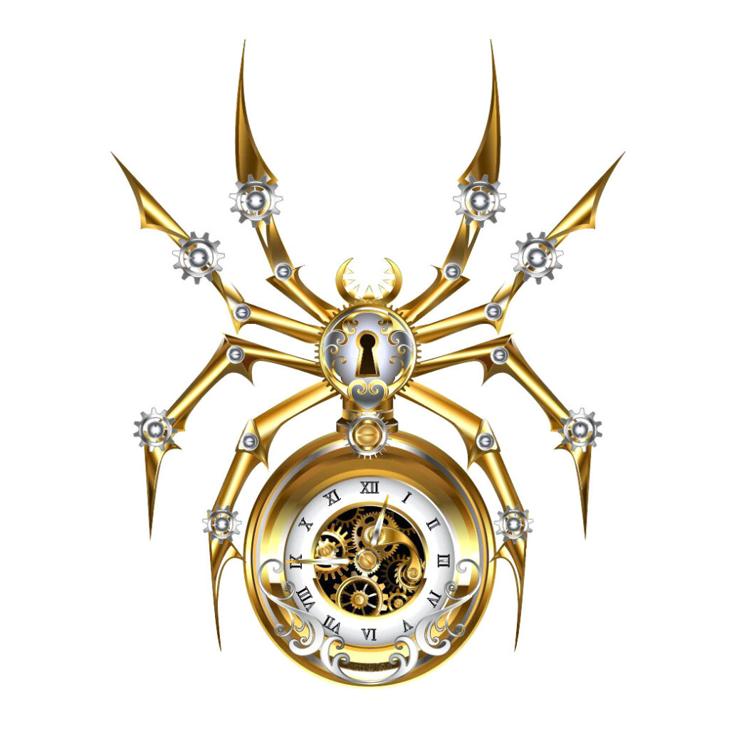 Steampunk Stanzschablone Spinne