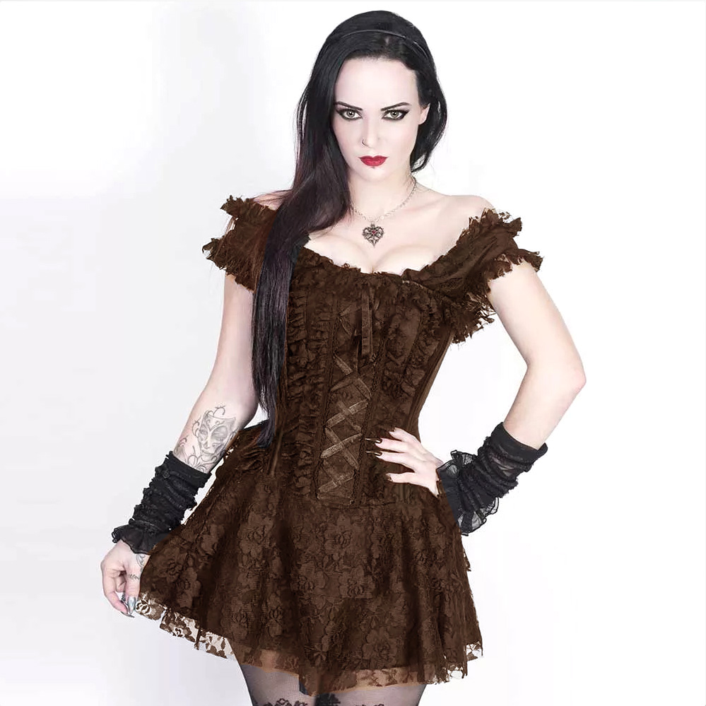 Steampunk Damen Korsettkleid Leslie – nur noch in Größe 42 (32″)